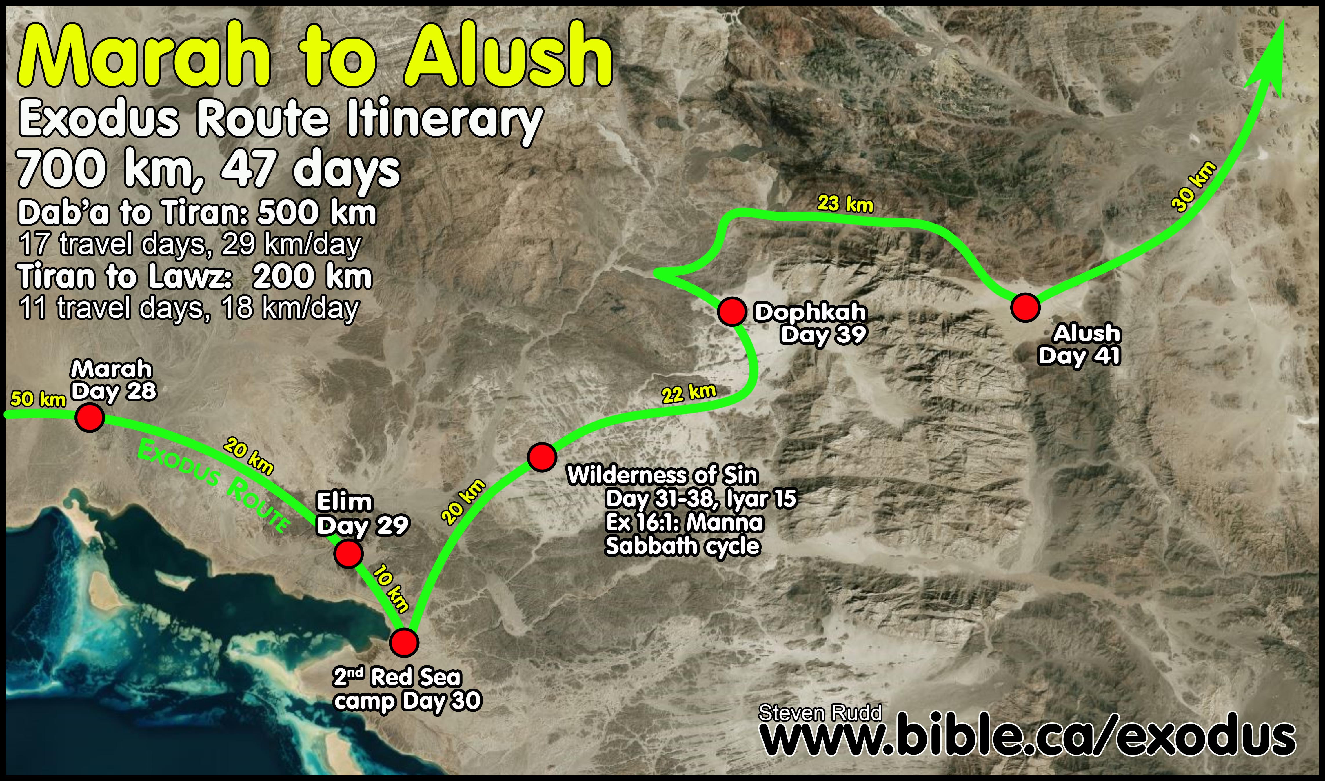 The Exodus Route Elim Nabatean Leuke Kome Onne Aynuna