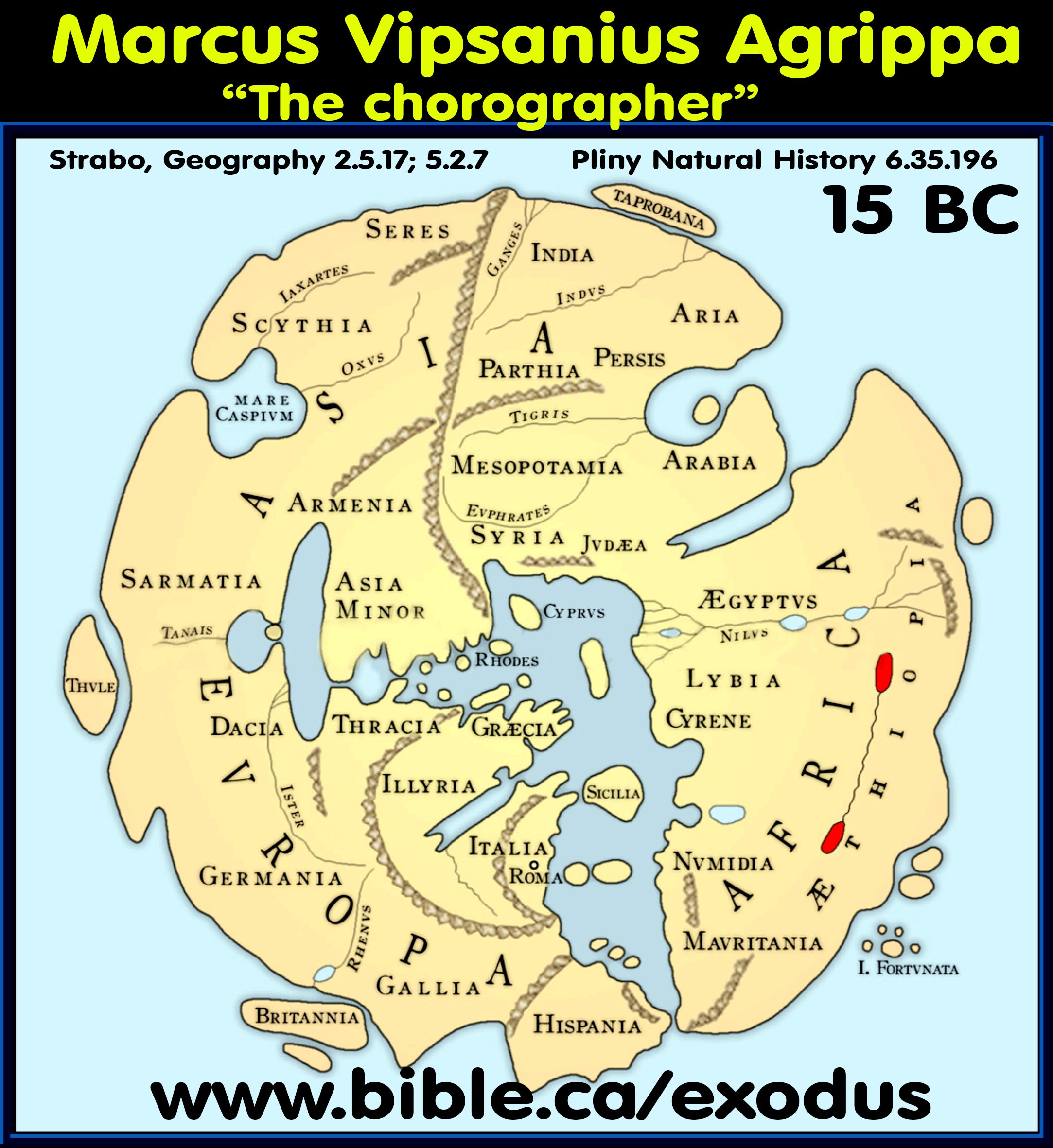 Map Marcus Vipsanius Agrippa Chorographer Chorography Arabia Felix 15BC 
